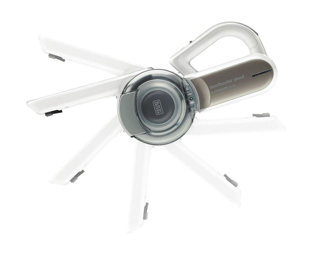 مكنسة يدوية دوّارة ١٤,٤ فولت من بلاك أند ديكير، PV1420L-B5 - أبيض