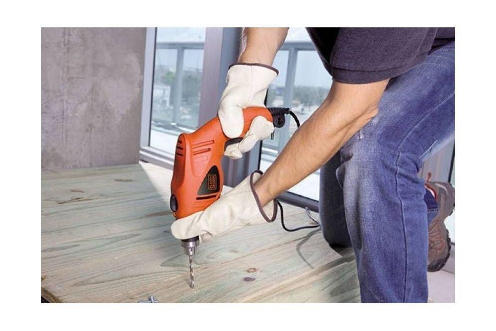 Black+Decker Hammer Drill 500W + 5 Accessories (HD5010A5-B5) - Orange