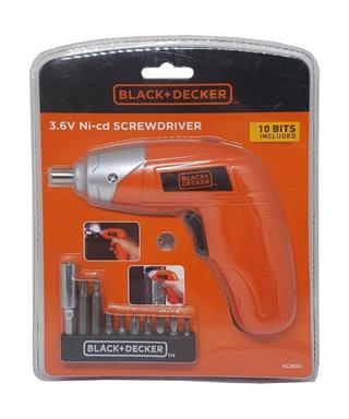 Buy Black + decker 3. 6v lithium screwdriver + 10 bit set - (kc3610-b5) in Kuwait