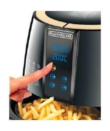 قلاية هوائية إيروفراي سعة 4 لتر و 1.2 كجم بقوة 1500 واط من بلاك آند ديكر - أسود (AF400-B5)