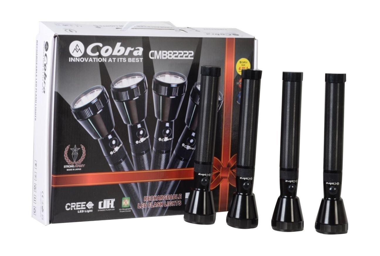 Cobra Rechargeable LED Flash Lights - 4pcs