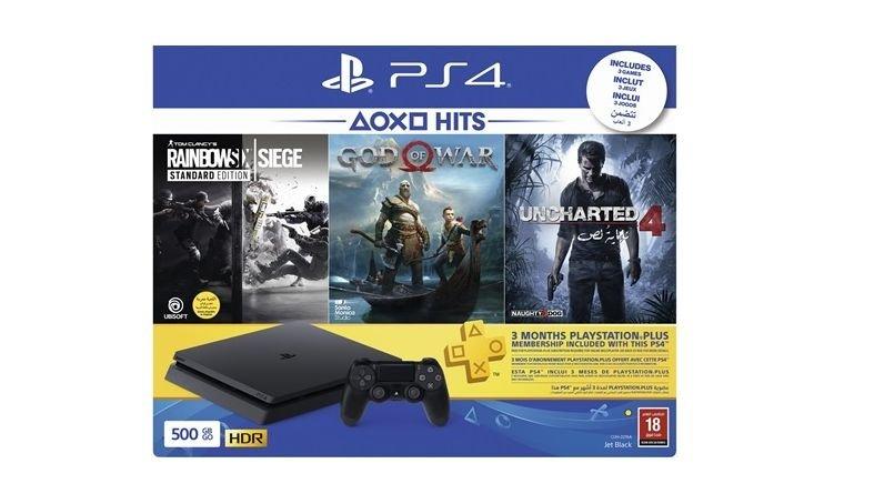 PlayStation 4 500GB + 3 Games + PSN 90 Days