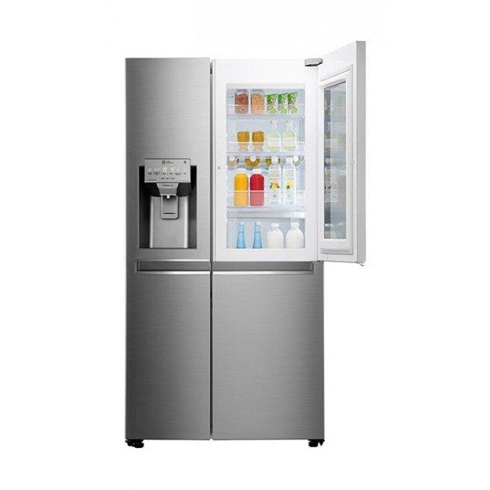 LG 21.2CFT Side by Side Refrigerator ,Hygiene Fresh+, Inverter Linear Compressor (LS242VBVLN) - Silver