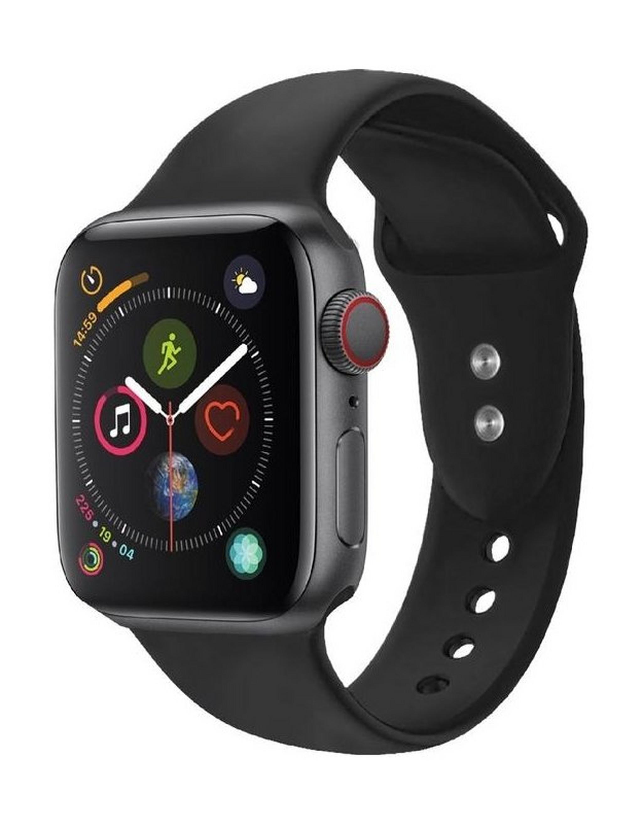 Promate Oryx Sporty Silicon Watch Strap for 38mm Apple Watch (M/L) - Black
