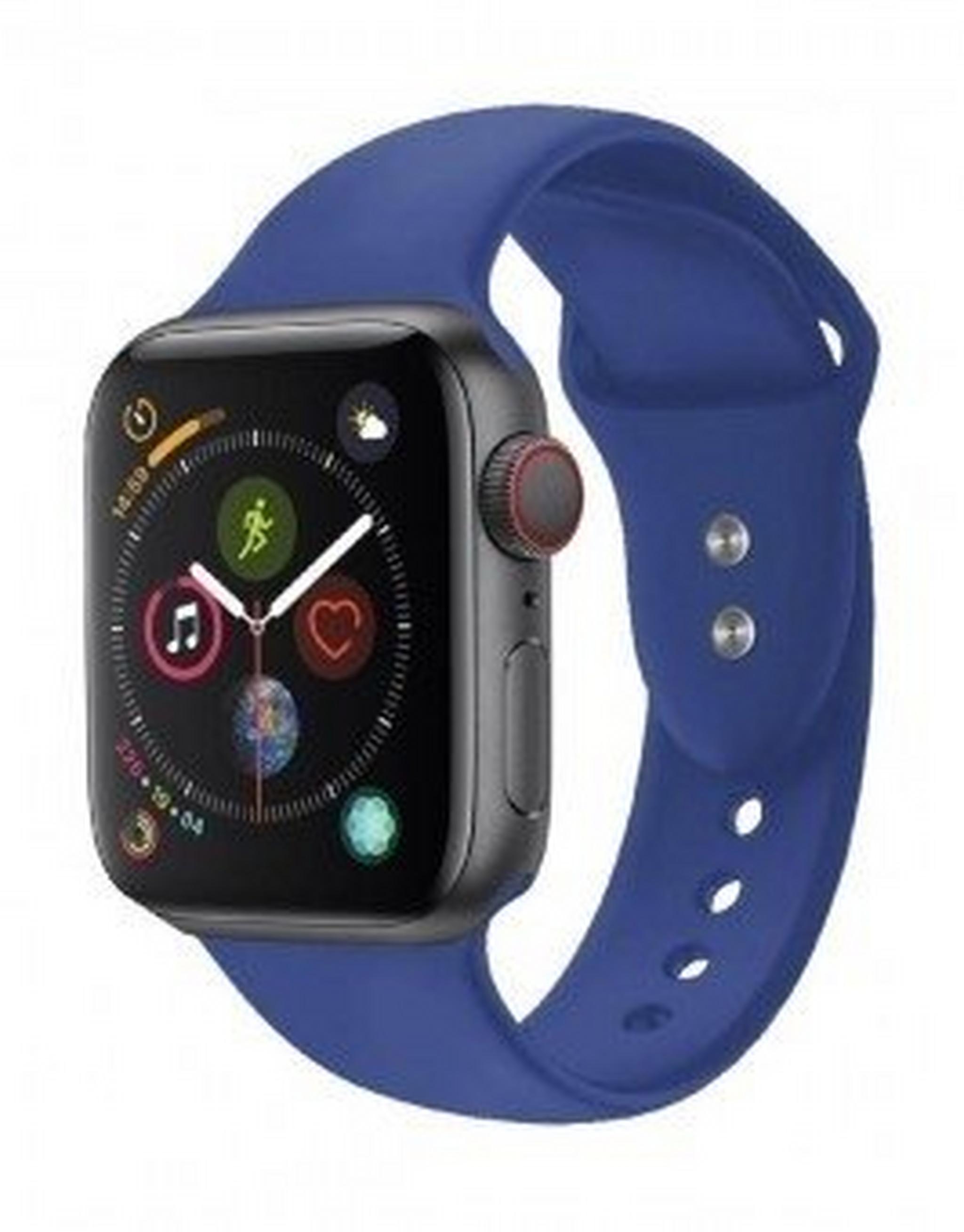 Promate Oryx-42ML Sporty Silicon Watch Strap for 42mm Apple Watch - Dark Blue