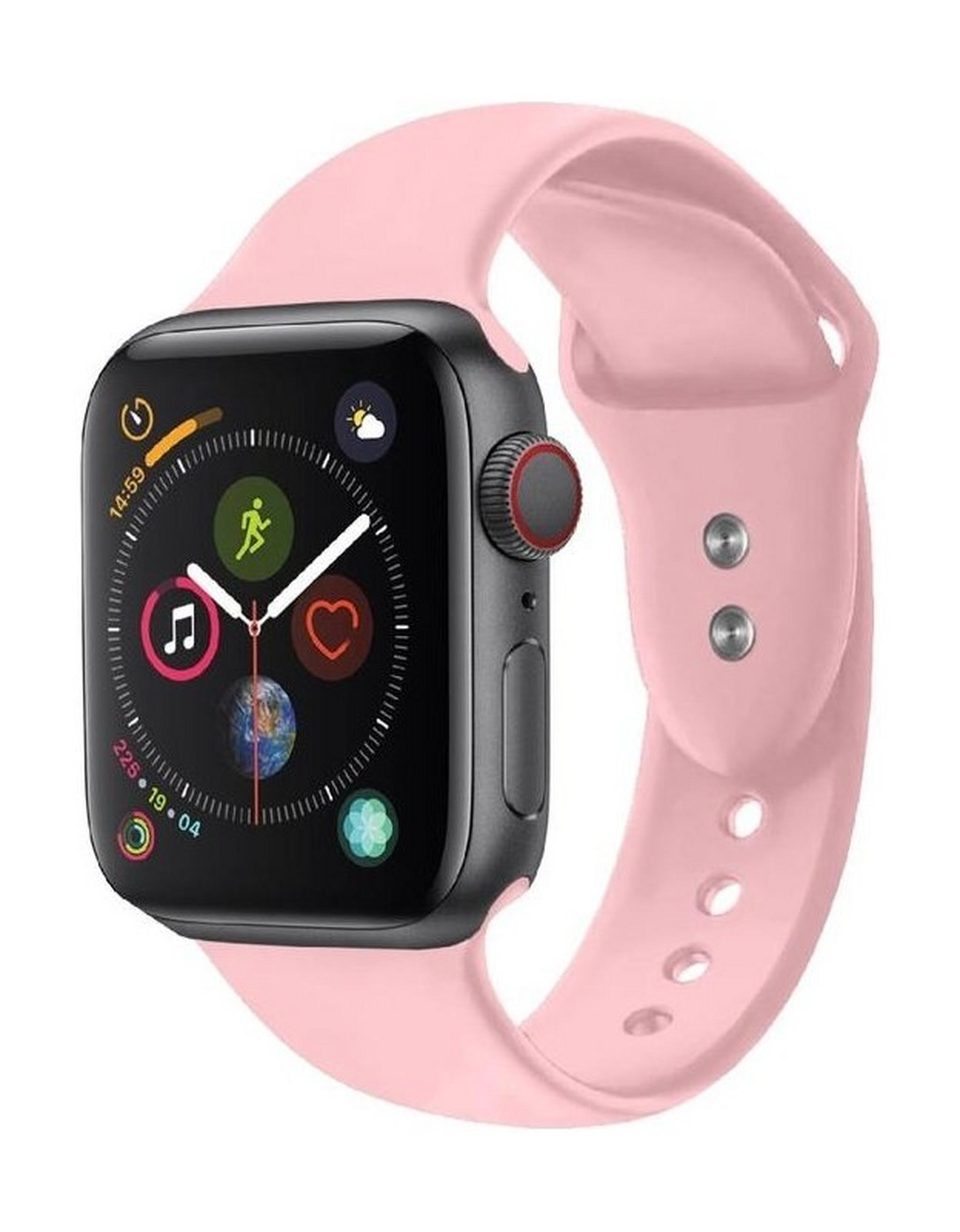 Promate Oryx-42ML Sporty Silicon Watch Strap for 42mm Apple Watch - Pink