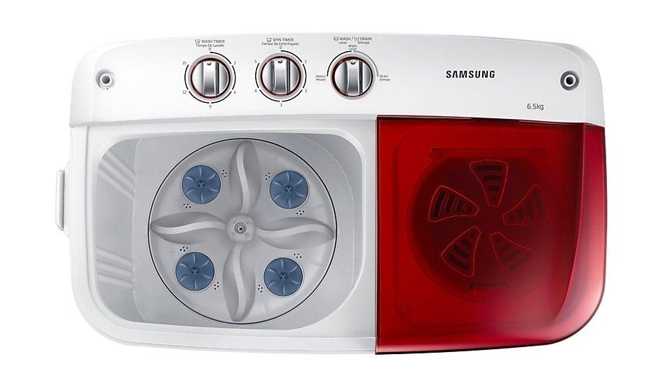 Samsung 6.5Kg Twintub Washing Machine (WT65H2500HP) Grey/Red Price in