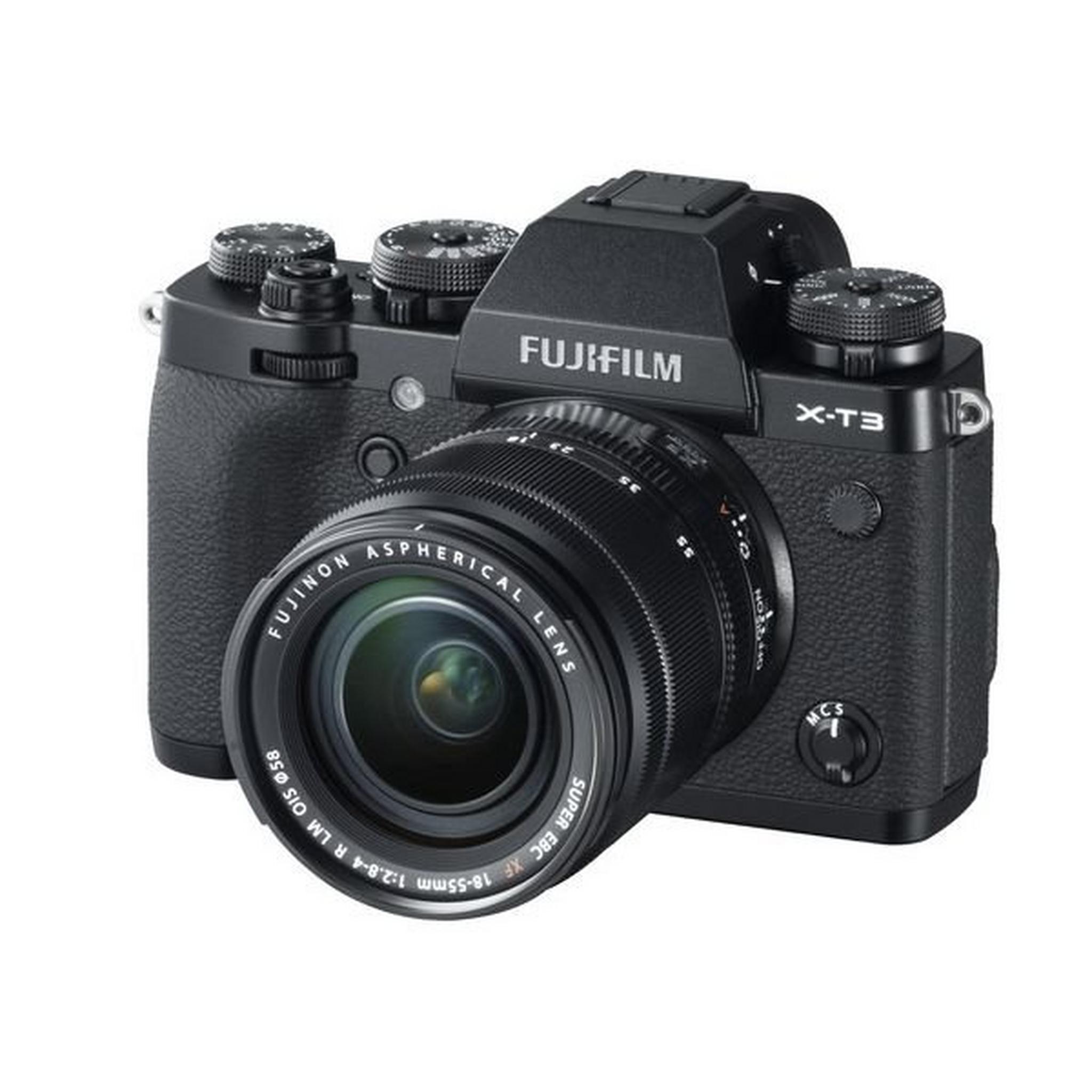 كاميرا فوجي فيلم X-T30 بدون مرآة مع عدسة 18-55 ملم - أسود
