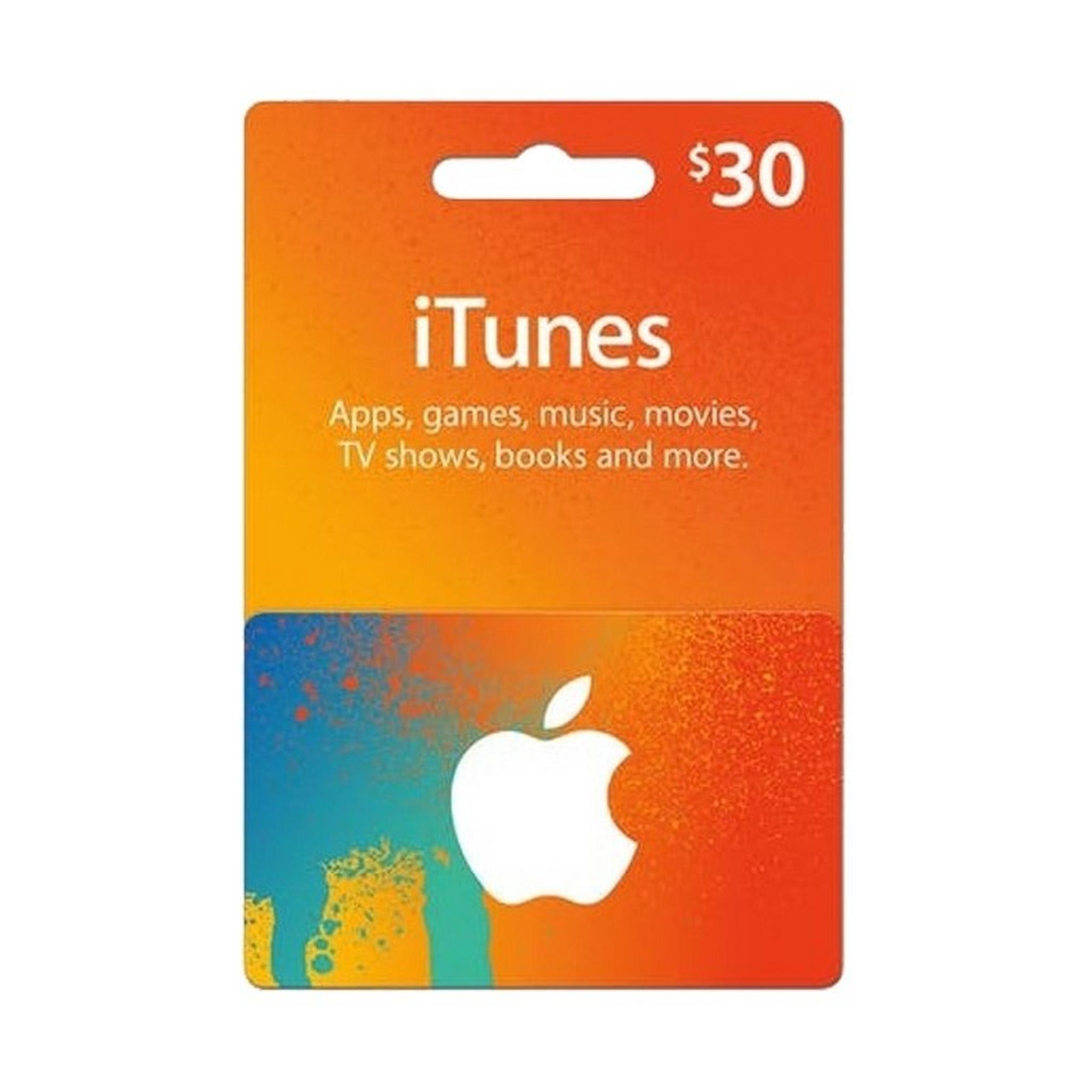 Apple iTunes Gift Card $30 (U.S. Store)