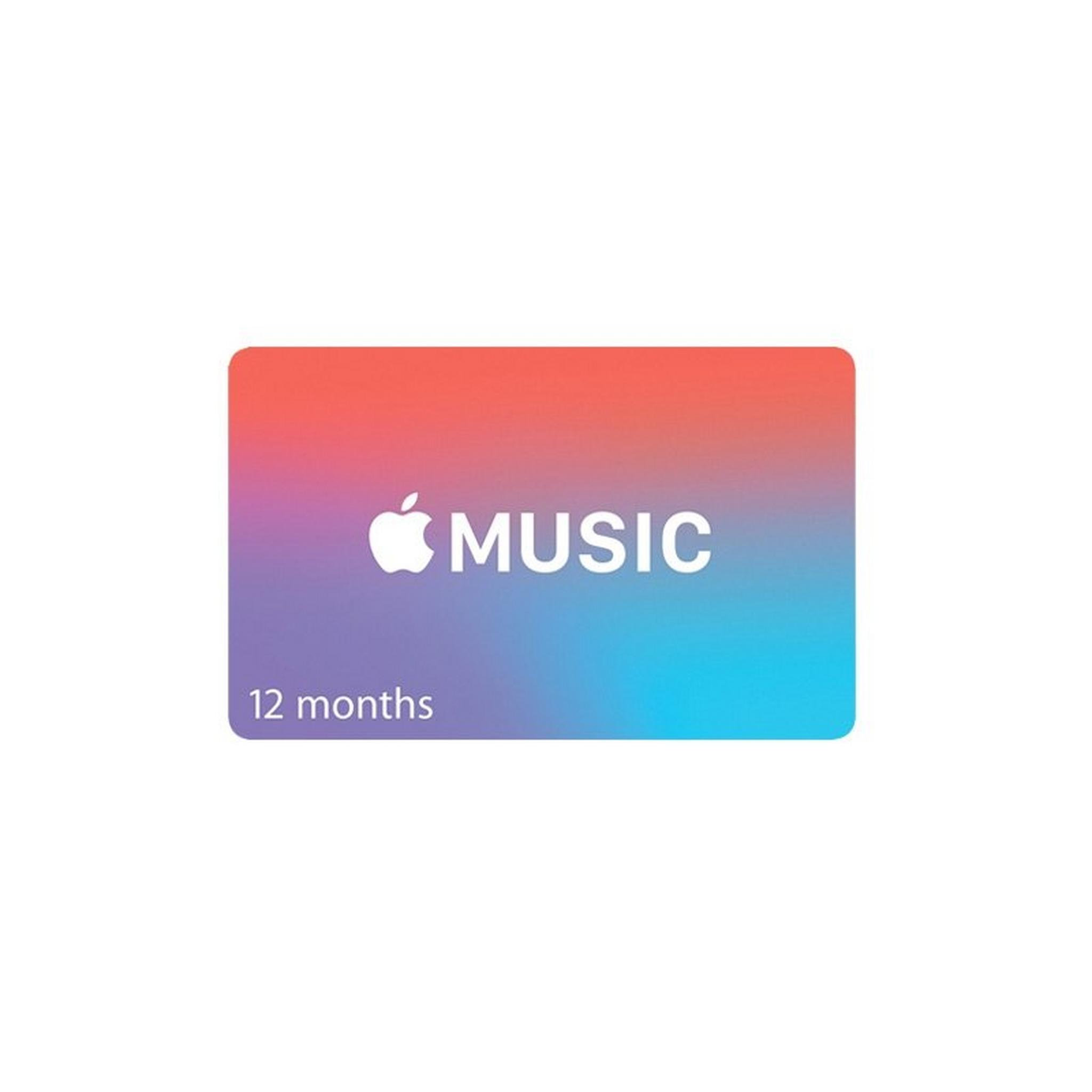 Apple Music Membership 12 Months Gift Card