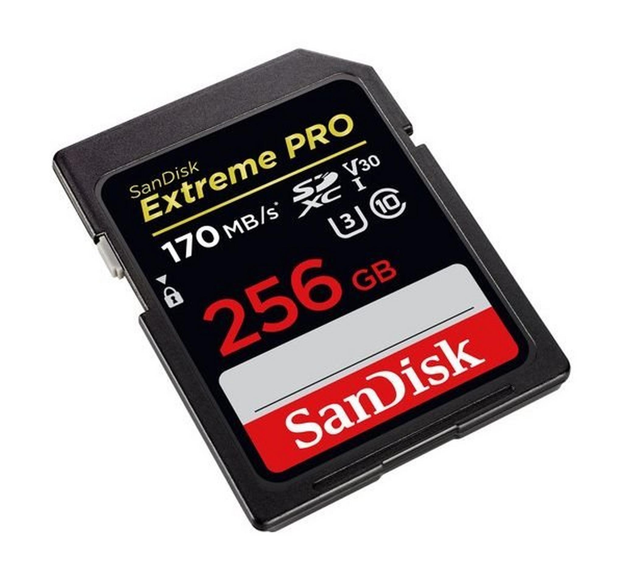 SanDisk Extreme PRO UHS-I SDXC Memory Card - 256GB