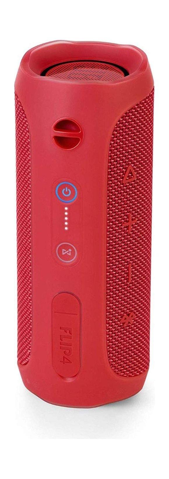 JBL Flip 4 Wireless Bluetooth Speaker Red + JBL T110BT Earphone Black