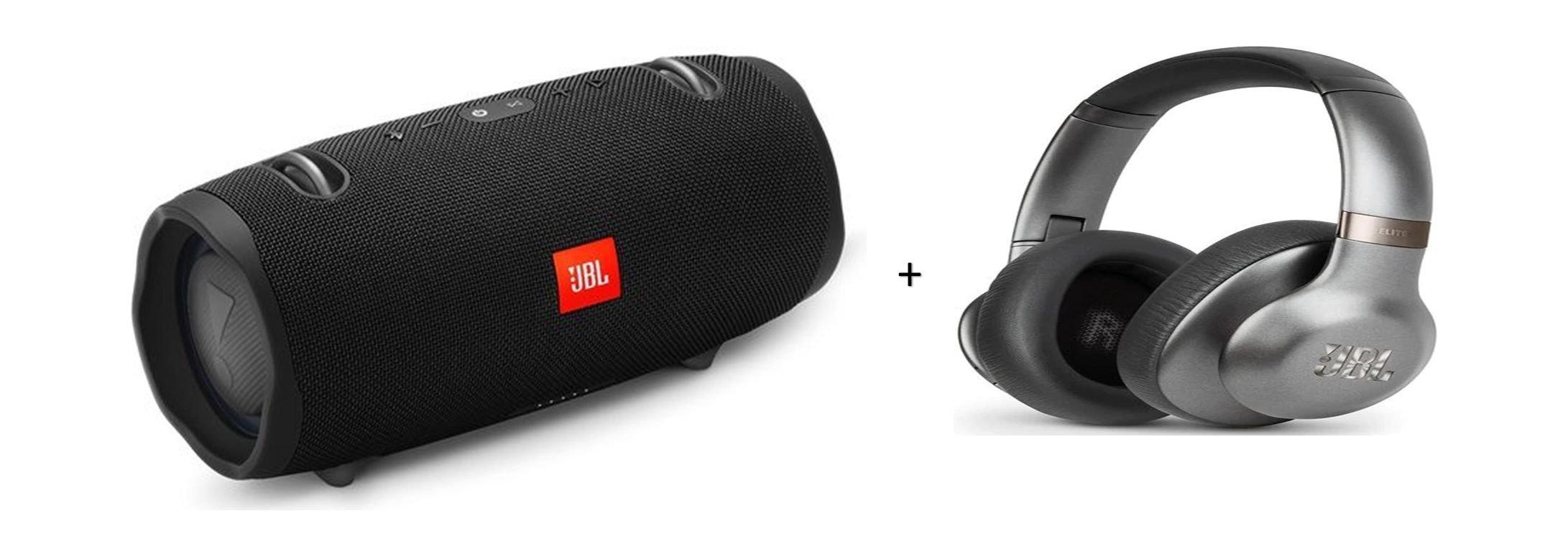 JBL Xtreme 2 Portable Bluetooth Speaker Blue + JBL V750 Headphone Gun