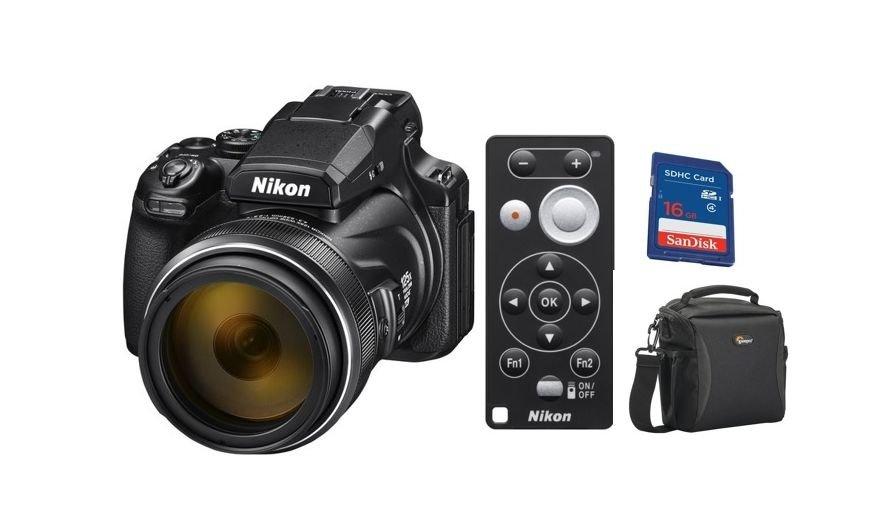 Nikon CoolPix P1000 4K Digital Camera + 243000mm Lens + Memory Card