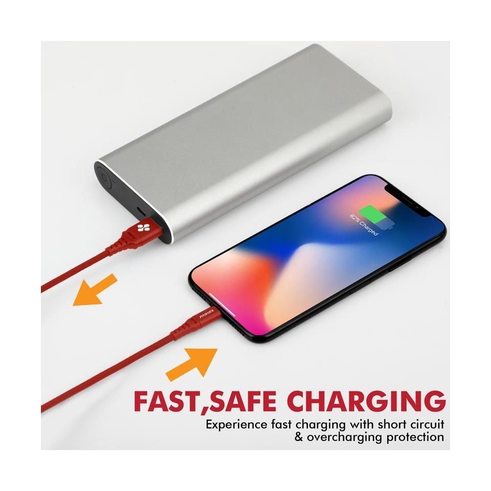 Promate 1.2 Meter Lightning Cable (NerveLink-i2) - Red