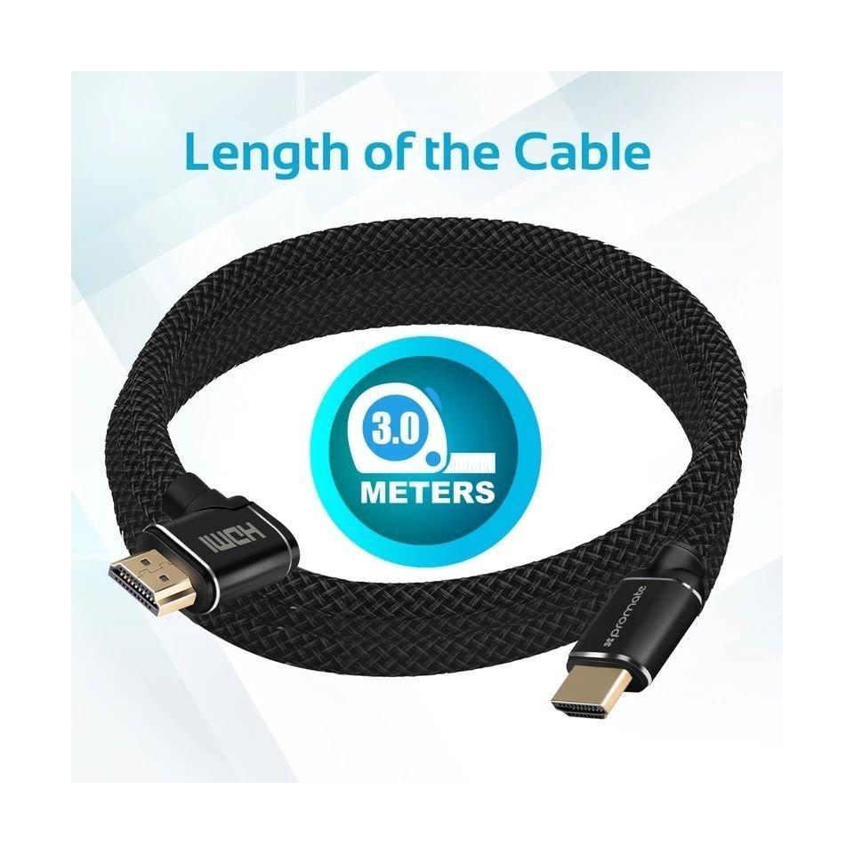 Promate 4K HDMI Audio Video Cable (ProLink4K1300) Black Price in