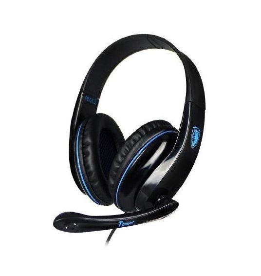 Sades Armor RGB Wired Gaming Headset – Black/Blue (SA-908