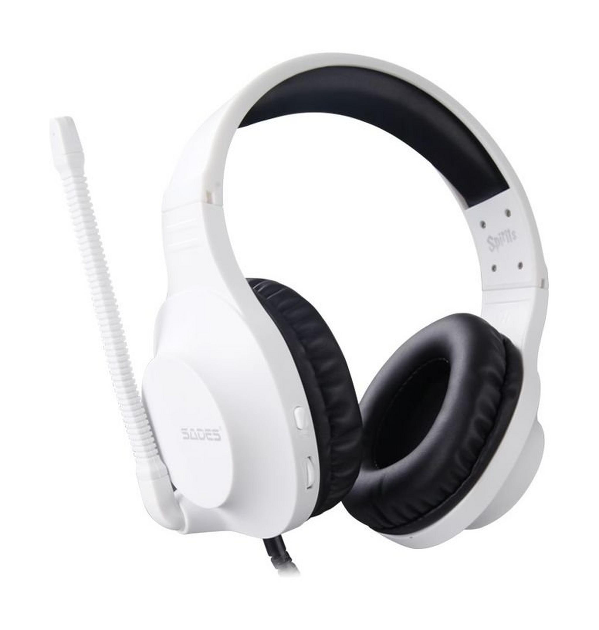 Sades Spirits Wired Gaming Headset - White