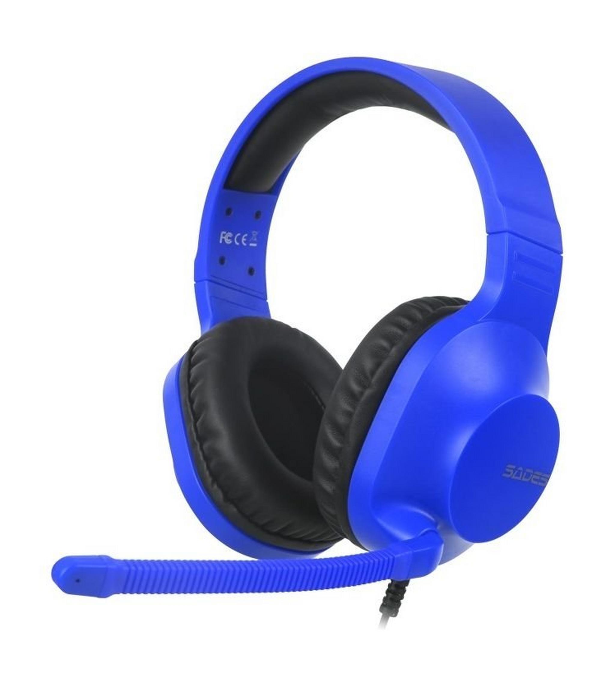 Sades Spirits Wired Gaming Headset - Blue