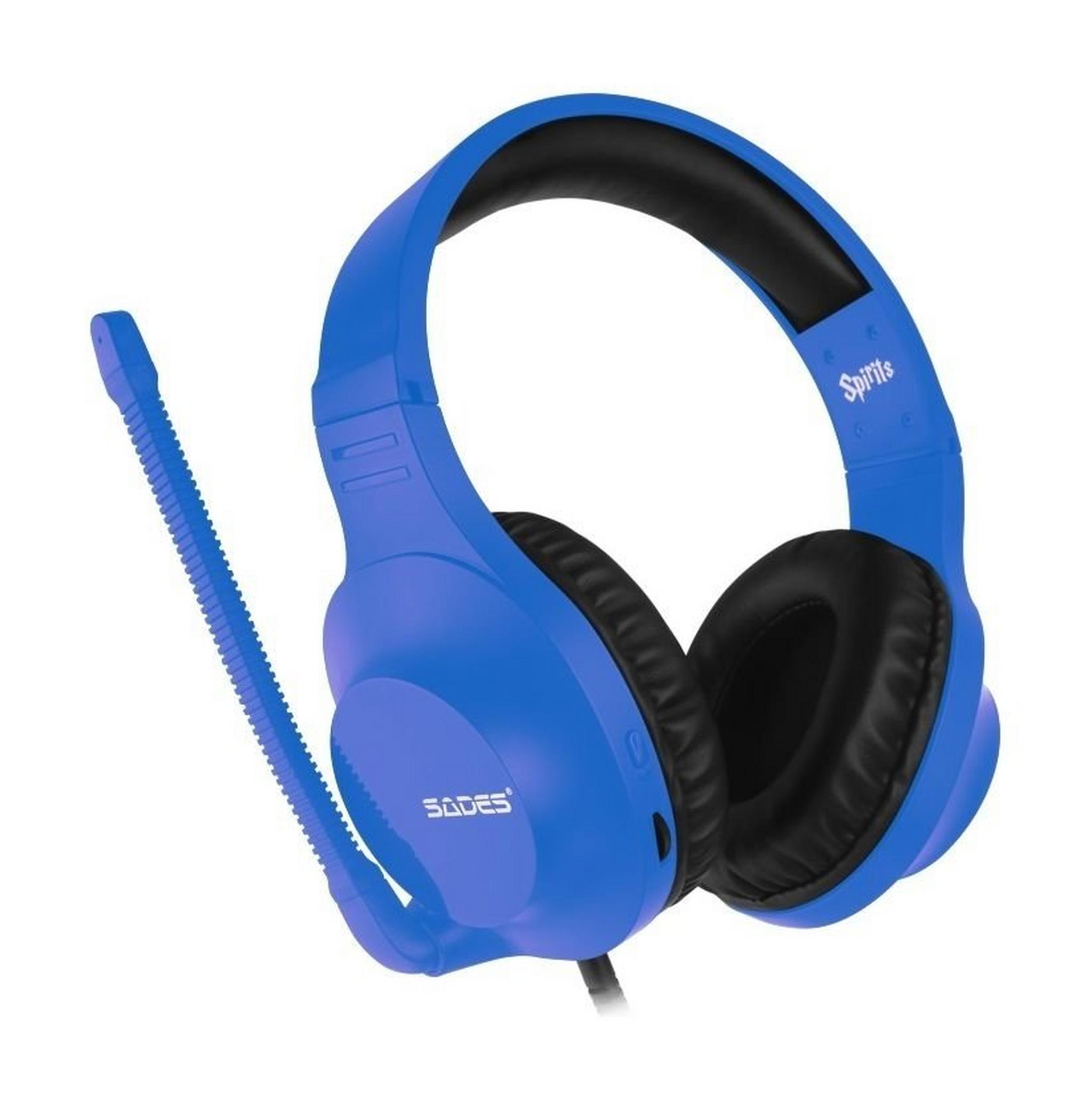 Sades Spirits Wired Gaming Headset - Blue