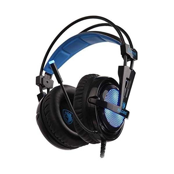 Sades Armor RGB Wired Gaming Headset – Black/Blue (SA-908