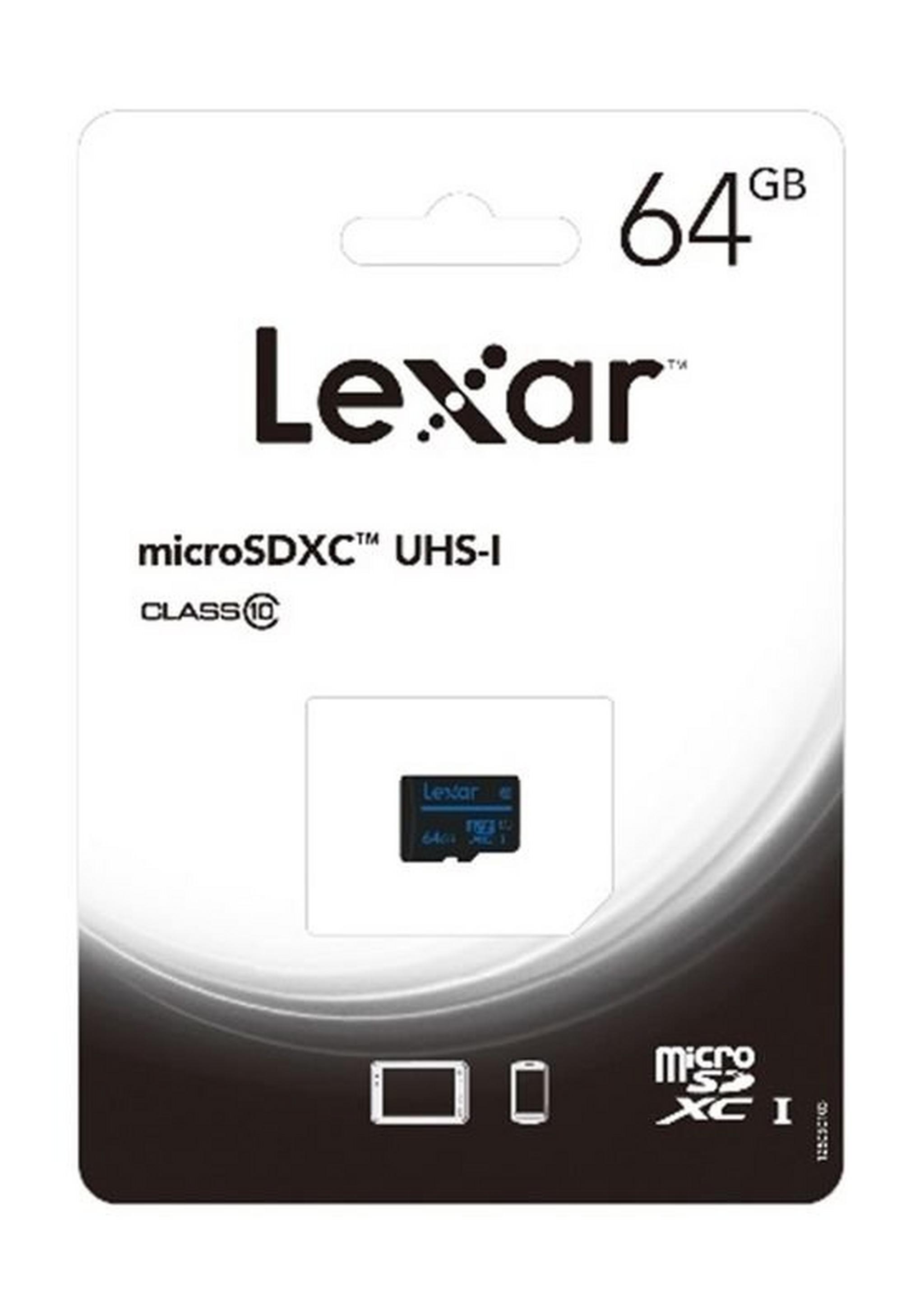 Lexar Class 10 UHS-I U1 MicroSD Memory Card - 64GB