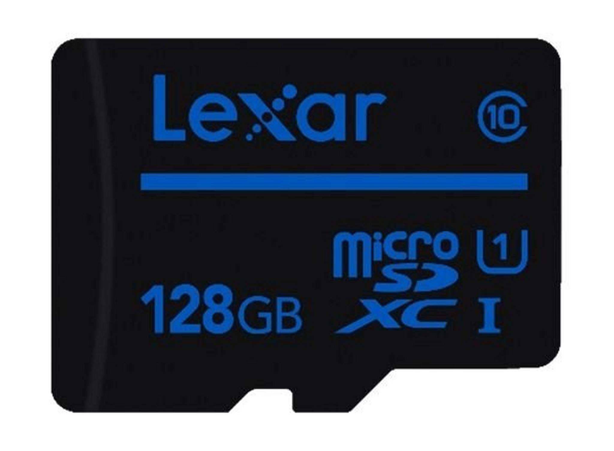بطاقة ذاكرة ميكرو اس دي بسعة 128 جيجابيايت من ليكسار كلاس 10 UHS-| U1