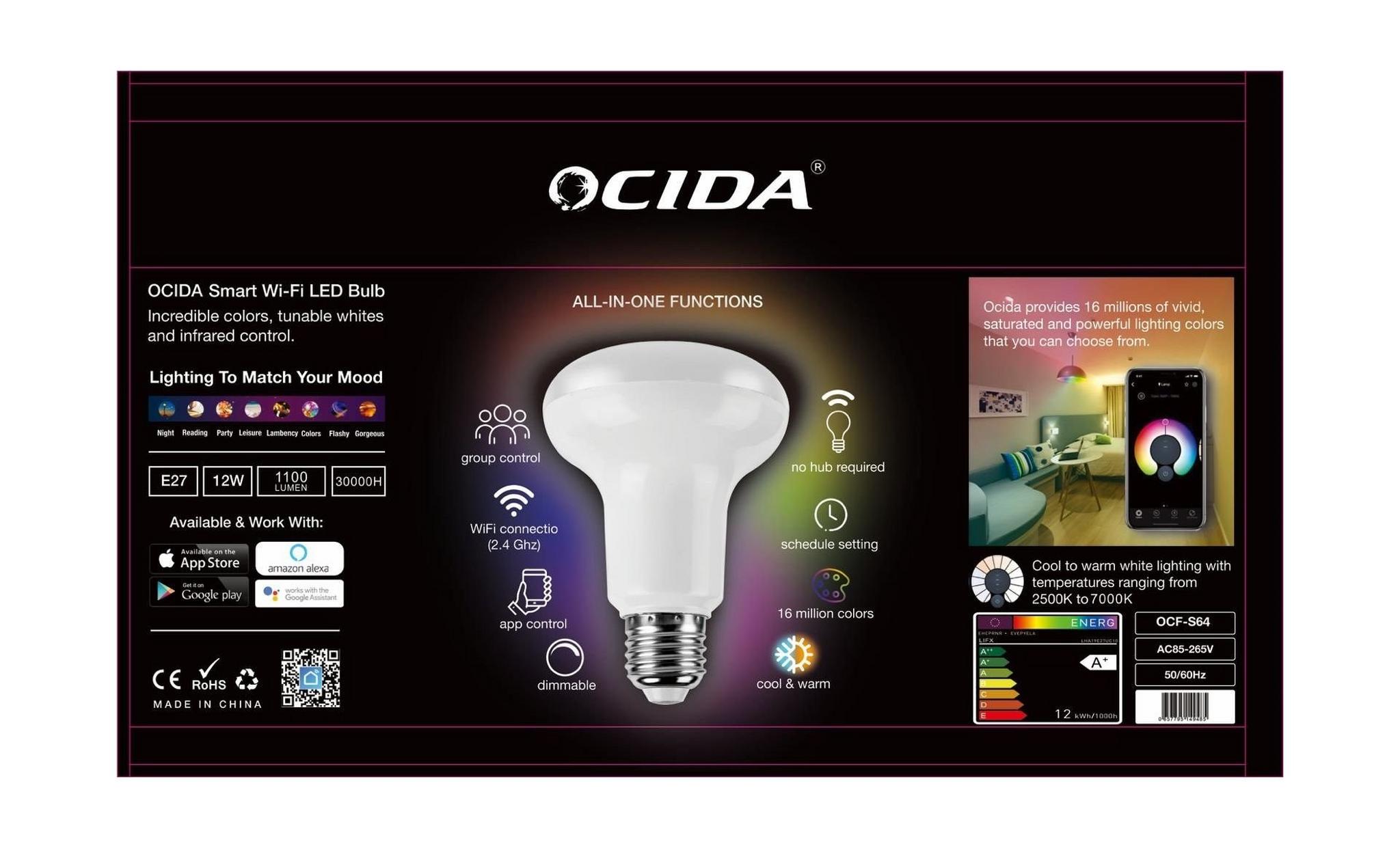 Ocida Smart Wi-Fi LED Bulb