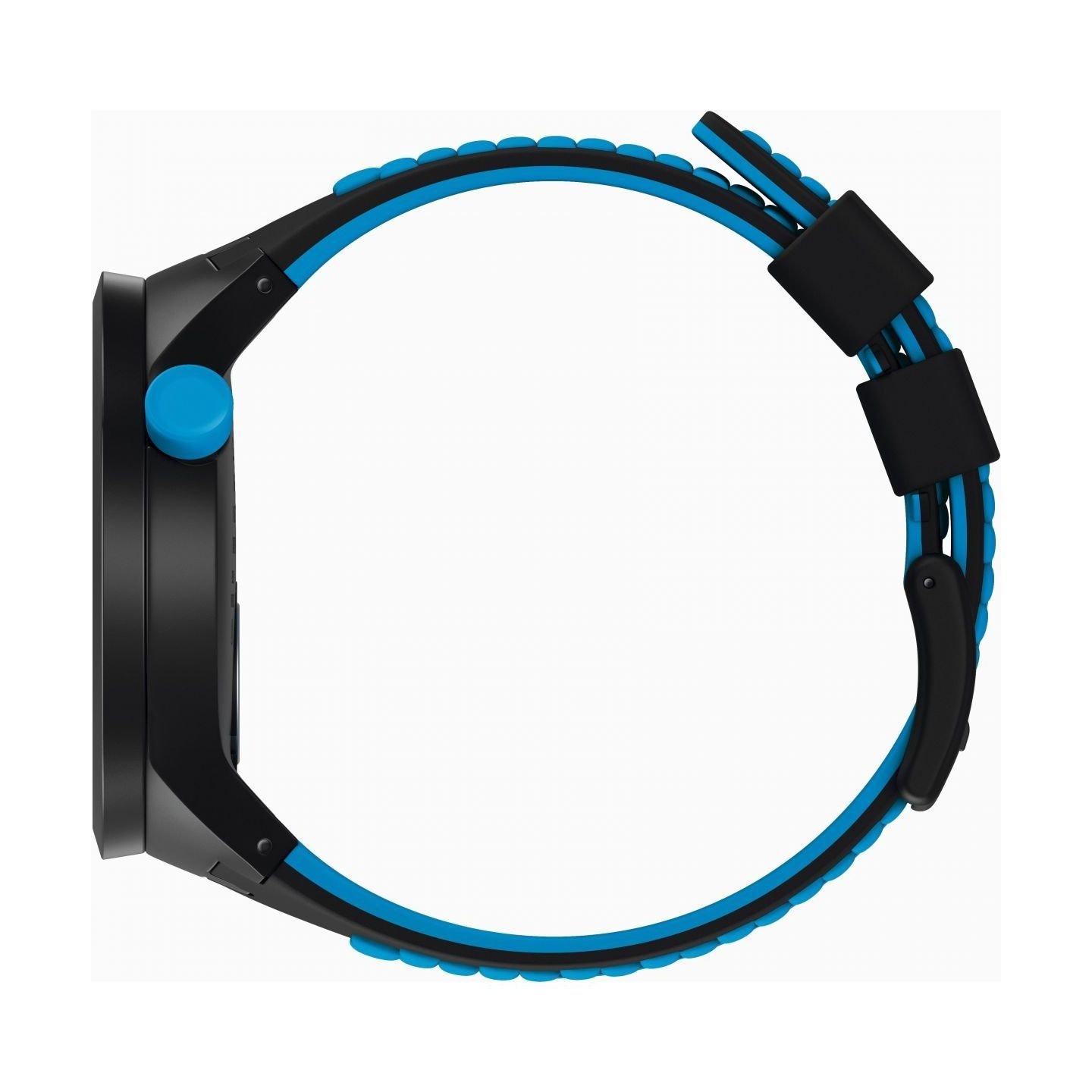 Swatch Bbblue Quartz Analog 47mm Unisex Rubber Watch (SO27B101)