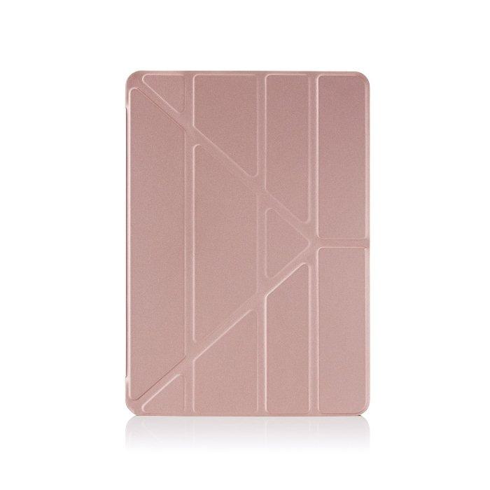 Pipetto Origami Folding Case and Stand for Apple iPad 10.5 2019 - Rose Gold & Clear
