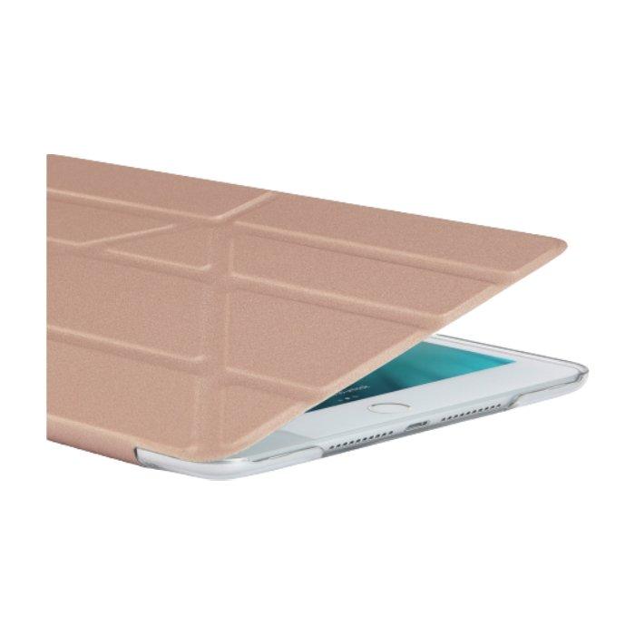 Pipetto Origami Folding Case and Stand for Apple iPad mini 5 2019 - Rose Gold & Clear
