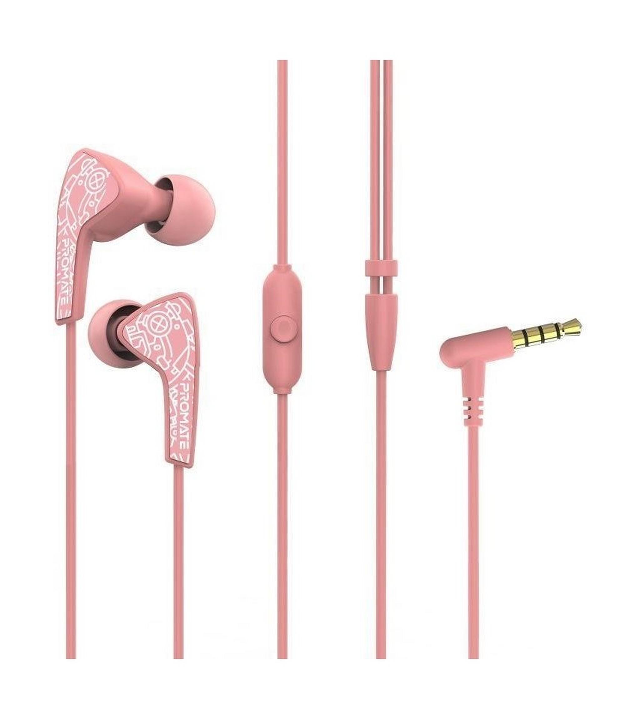 Promate Medley-1  Universal Sporty In-Ear Stereo Earphones - Pink