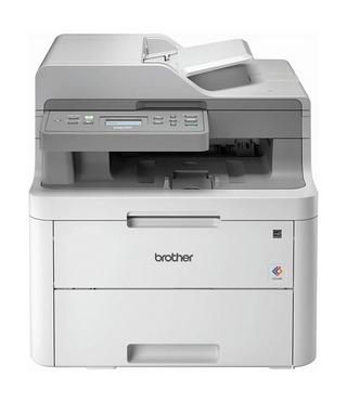 Buy Brother wireless colour led laser 3-in-one duplex mobile print adf, dcp-l3551cdw - white in Saudi Arabia