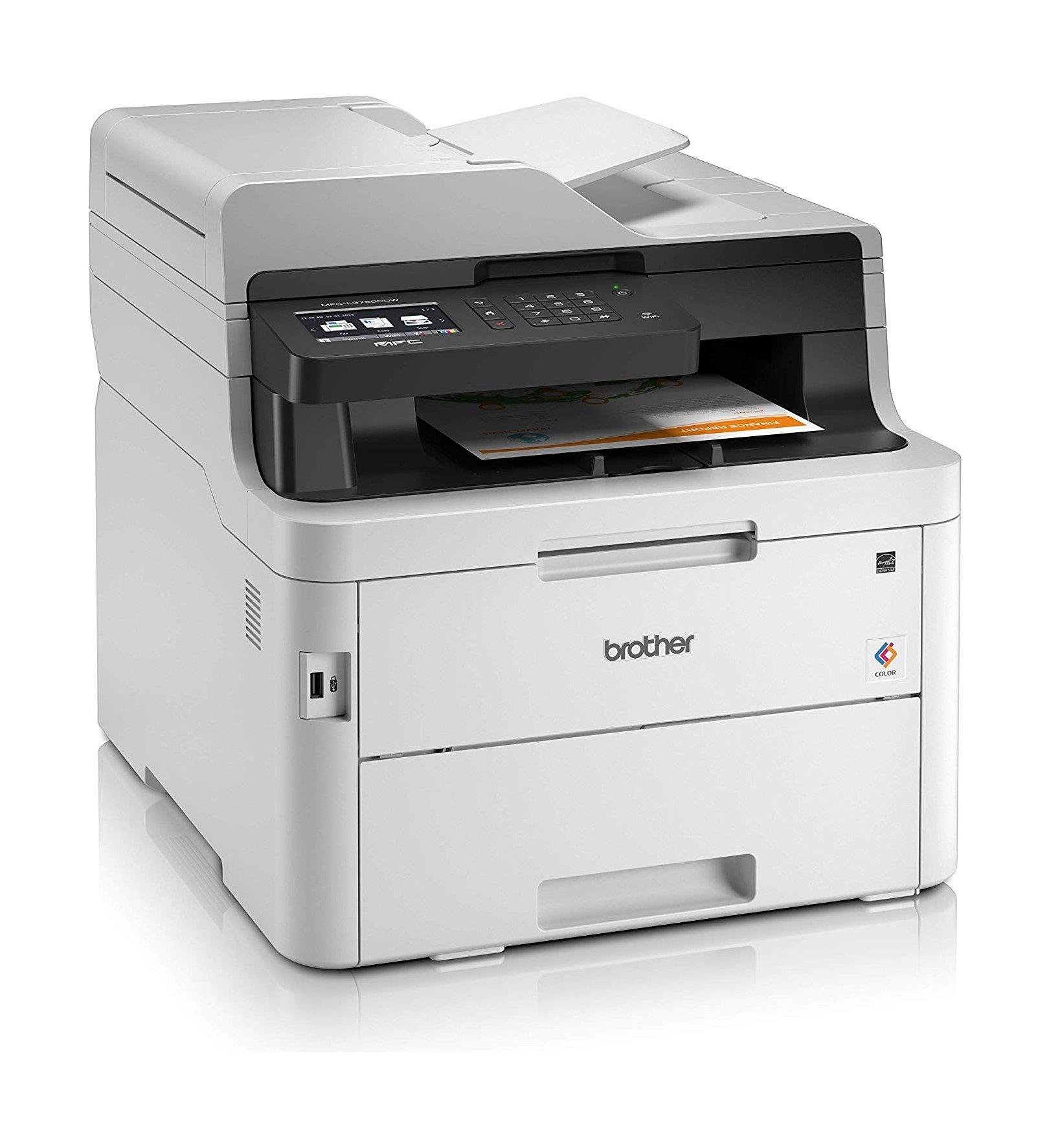 طابعة ليزر ملونة ليد سلكية ولاسلكية 4 في 1 من بروذر، MFC-L3750CDW - أبيض