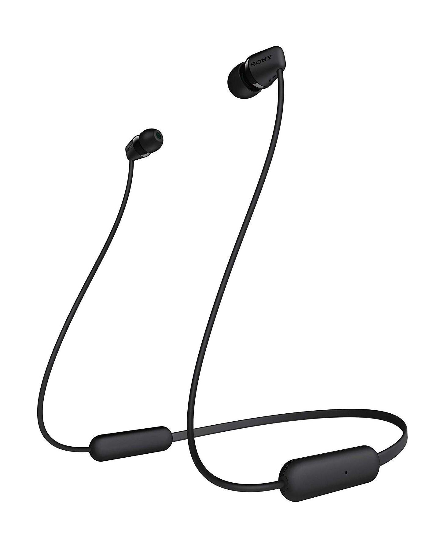 Buy Sony wi-c200 wireless in-ear headphones - black in Saudi Arabia