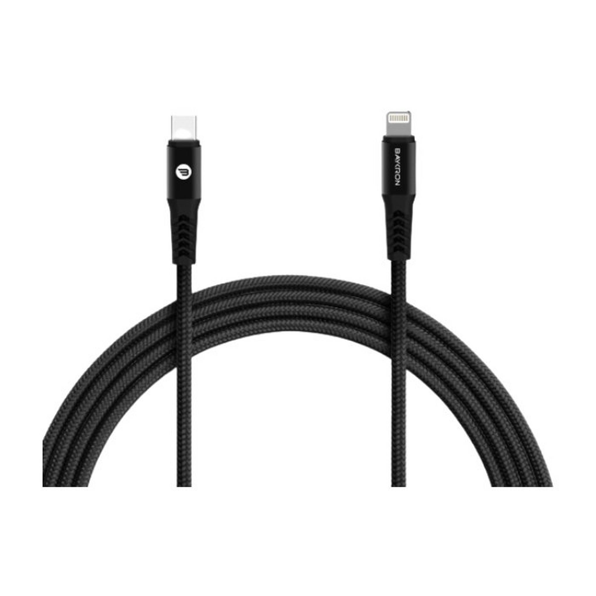 Baykron USB-C To Lightning Cable 2-Meters - Black