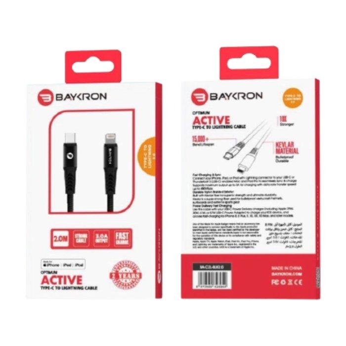 Baykron USBC To Lightning Cable 2Meters Xcite Kuwait