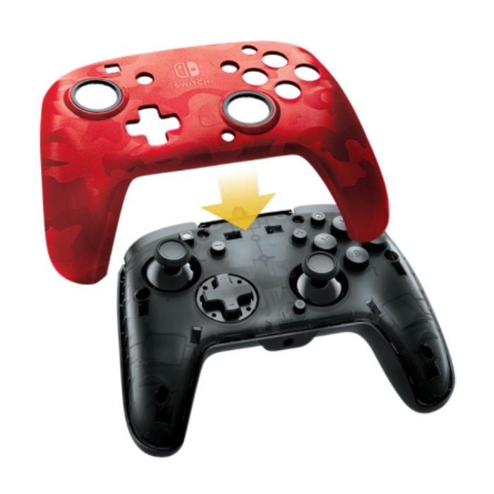 PDP Faceoff Deluxe+ Audio Wired Nintendo Switch Controller - Red Camo