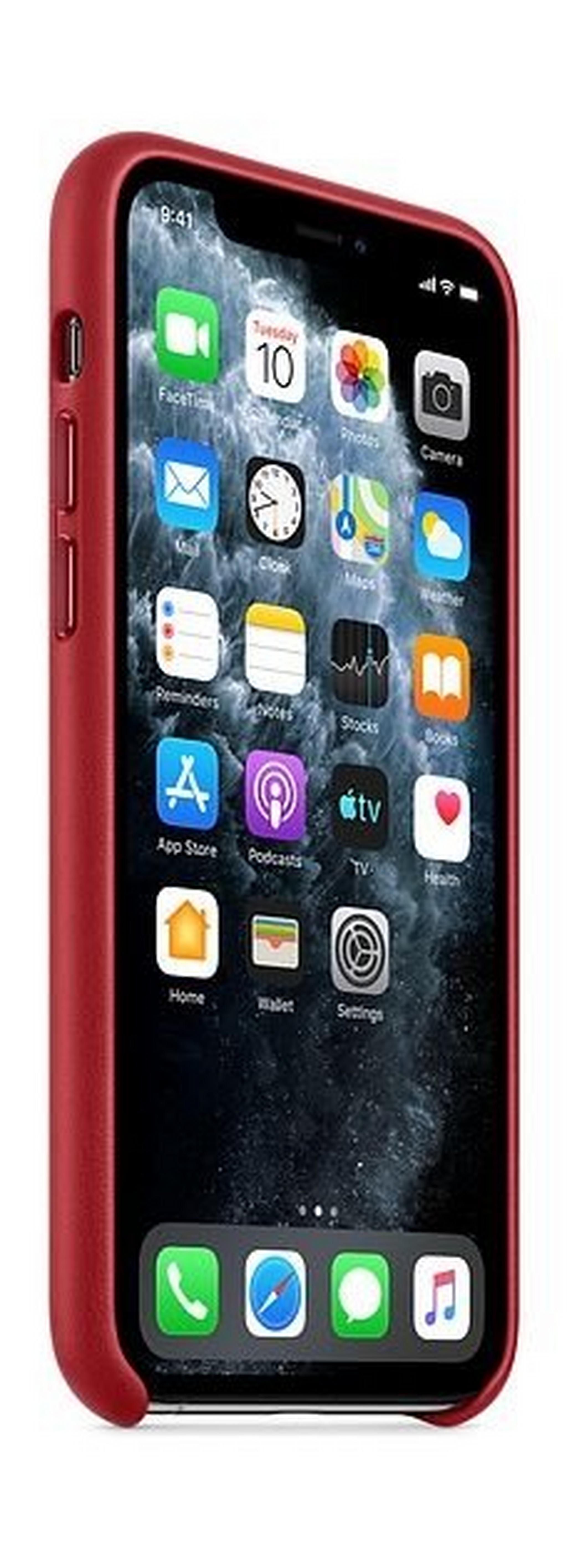 Apple iPhone 11 Pro Leather Case - Red