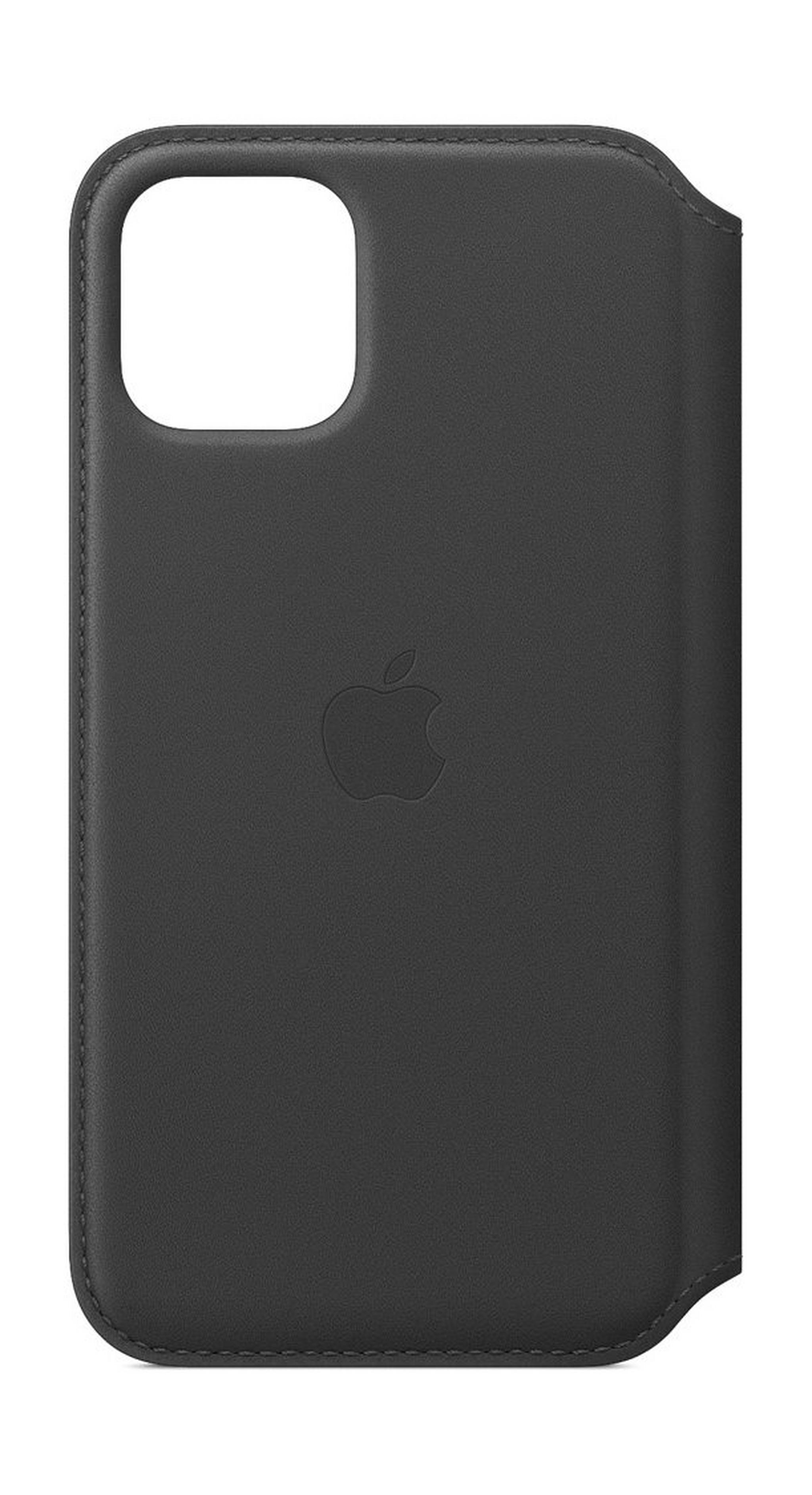Apple iPhone 11 Pro Max Leather Folio Case - Black