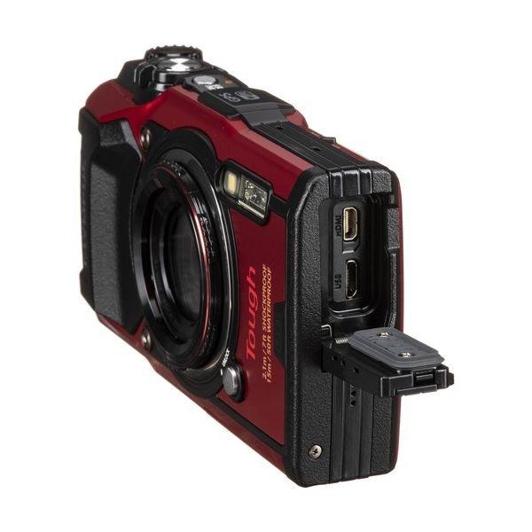 كاميرا رقمية بدقة 12 ميجابكسل من أوليمبوس توغ TG-6 – أحمر