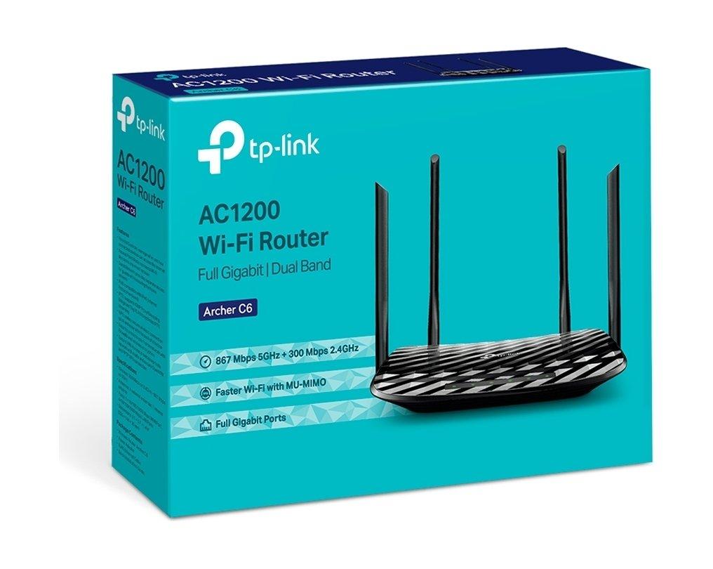 راوتر من تي بي-لينك، آرتشر، لاسلكي، مزدوج النطاق، Archer C6 - أسود