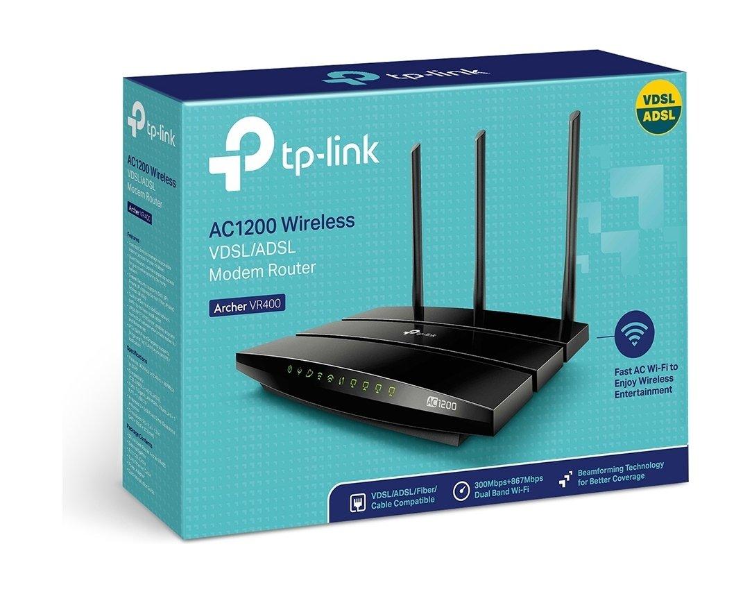 راوتر من تي بي-لينك، آرتشر، مودم، مزدوج النطاق، VR400 - أسود