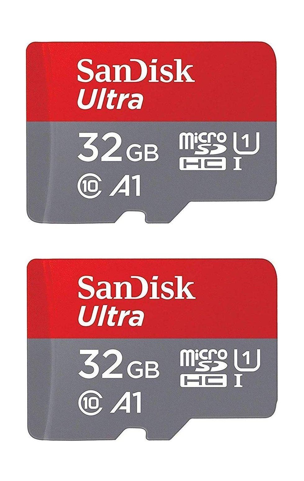 Sandisk Ultra MicroSDHC 32GB Memory Card - Pack of 2