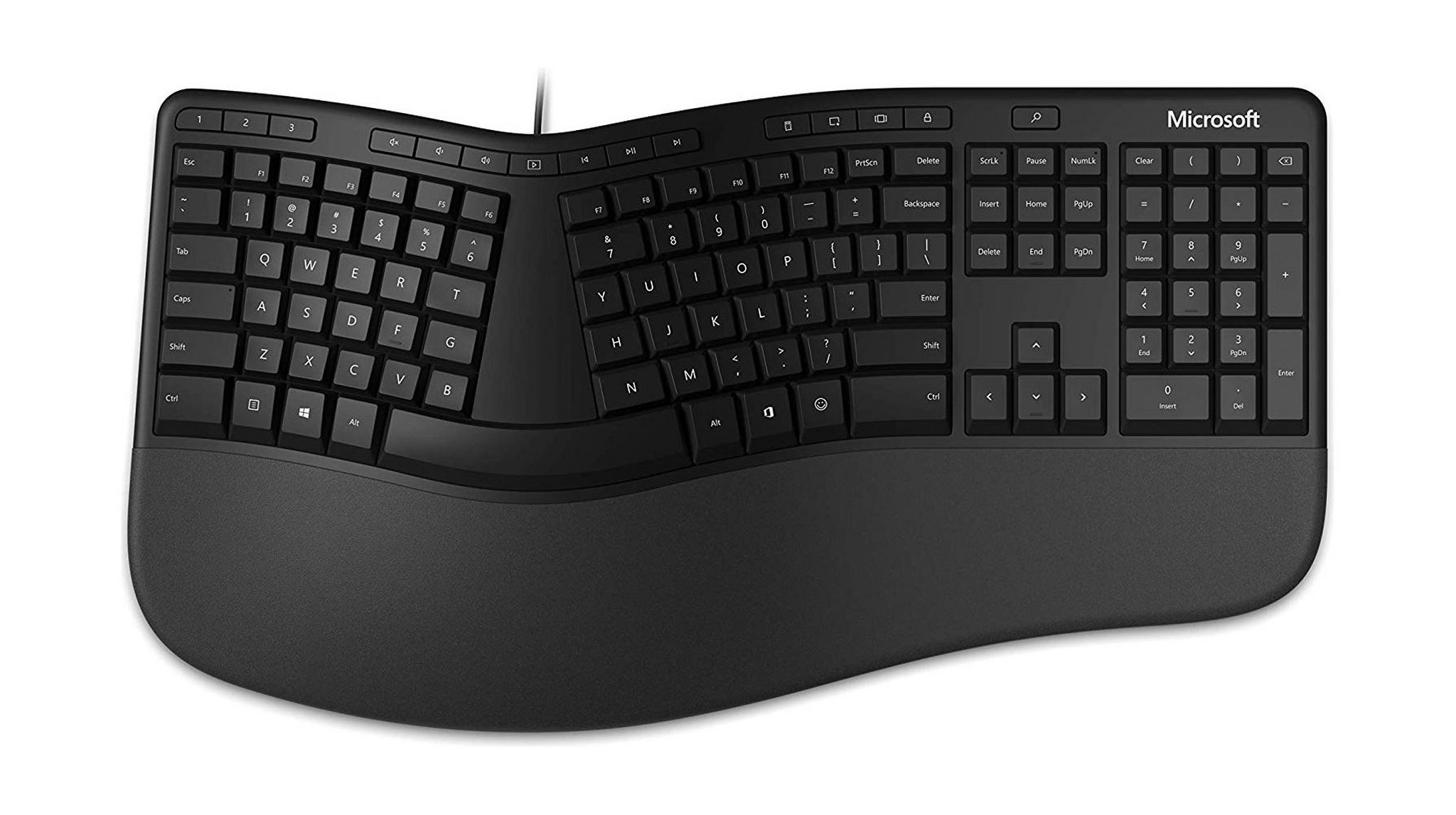 لوحة مفاتيح السلكية المريحة من ميكروسوفت (LXM-00020) - أسود