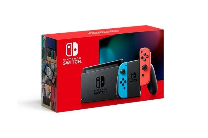 Nintendo Switch Console Neon Extended Battery + 2 Games