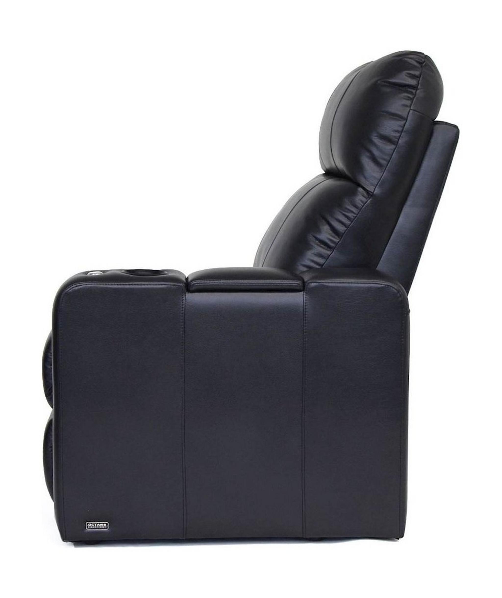 كرسي  جلد مرفق تحكم صوت و 1 ذراع تحكم قابل للتعديل (XL700-5201) من كستوم – أسود
