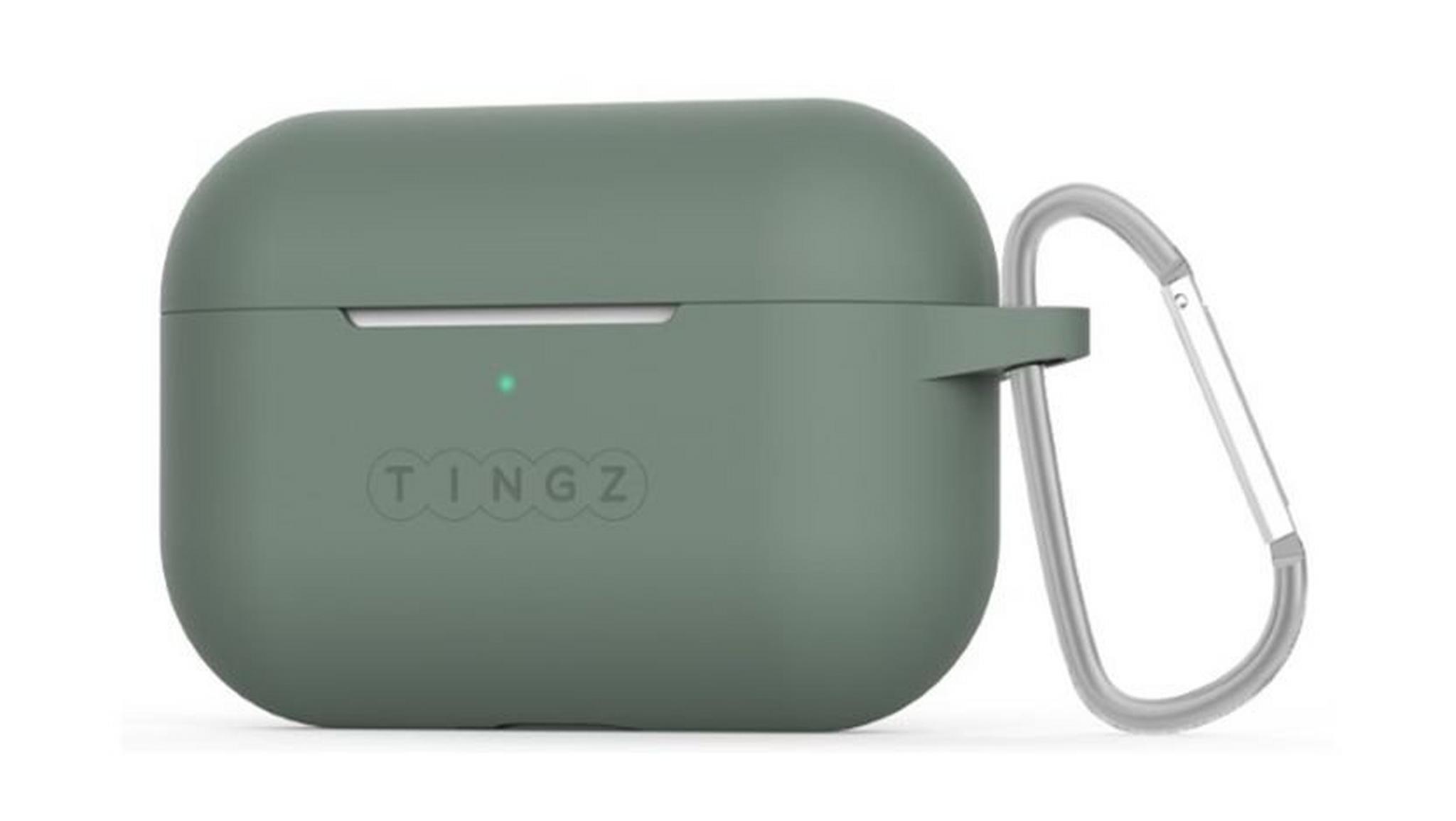 Tingz AirPods Pro Protective Silicon Case + Metal Carabiner - Green