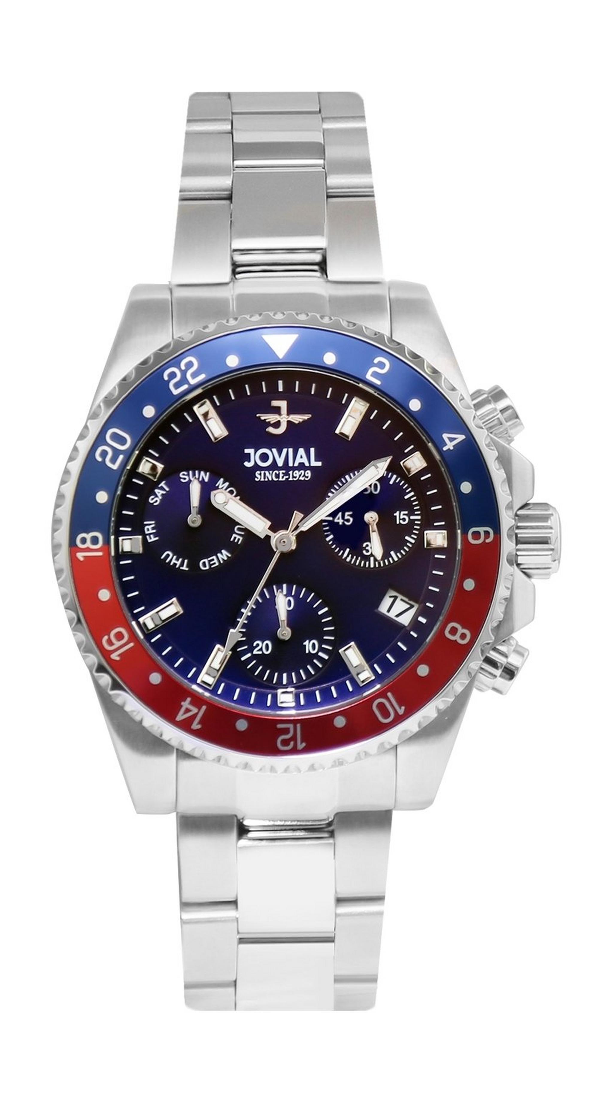Jovial 42mm Chronograph Gent's Metal Watch - (6701-GSMQ-04)