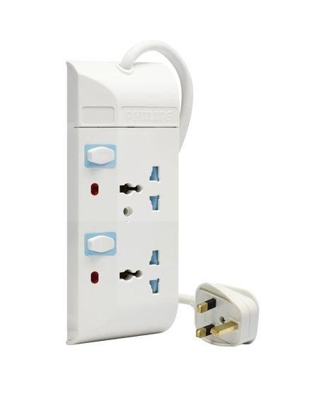 Philips 2-Sockets Power Extension 3M (SPN1621WB/56) - White